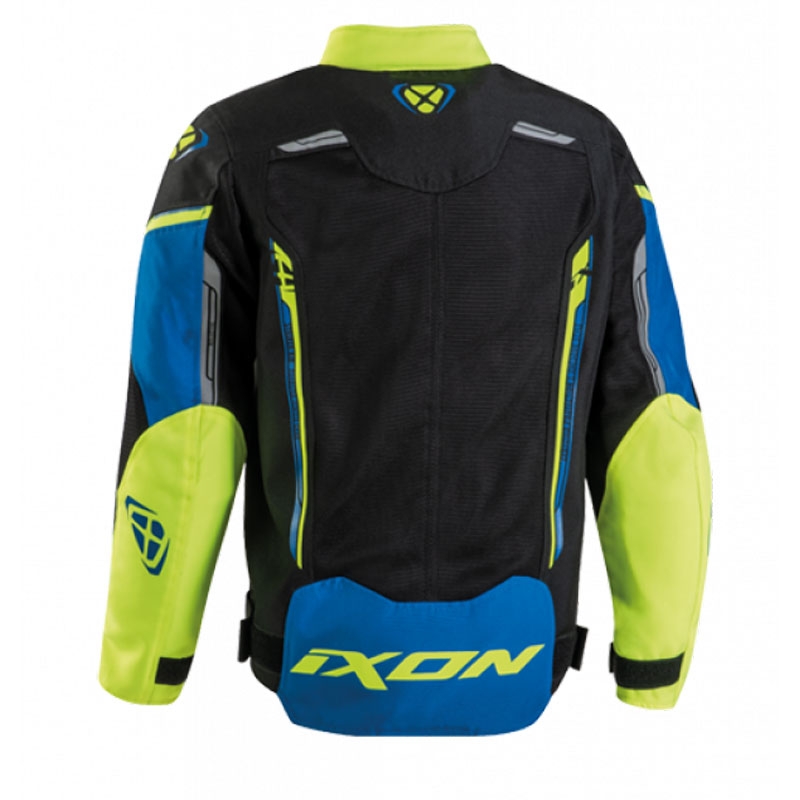 Bērnu motocikla jaka IXON Striker Air Black-Blue-Yellow