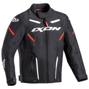 Bērnu motocikla jaka IXON Striker melnā un baltā krāsā