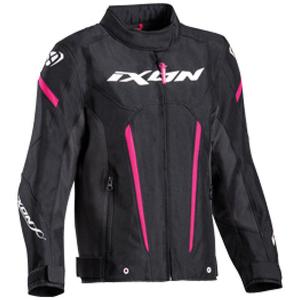 Bērnu motocikla jaka IXON Striker melnā un rozā krāsā