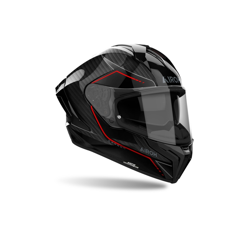 Integrēta motocikla ķivere Airoh MATRYX Carbon spīdīgi melna