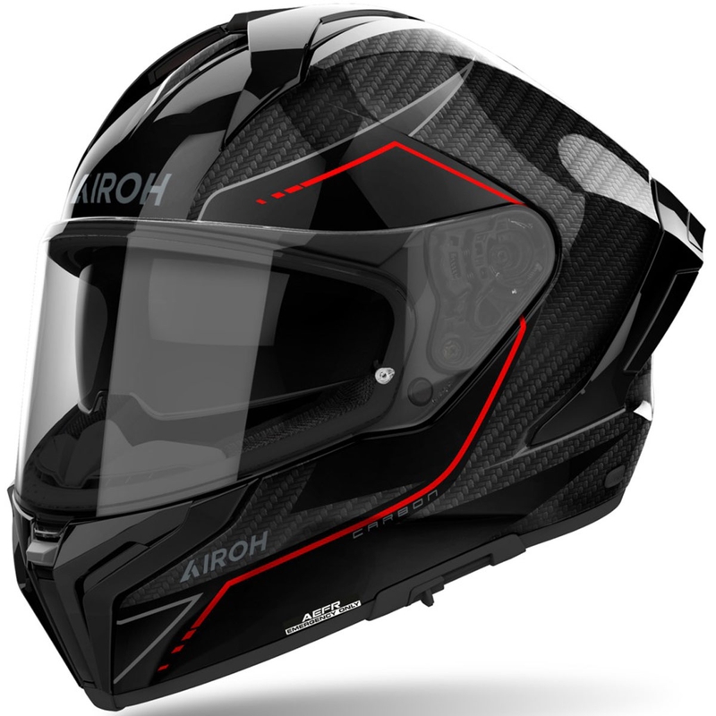 Integrēta motocikla ķivere Airoh MATRYX Carbon spīdīgi melna