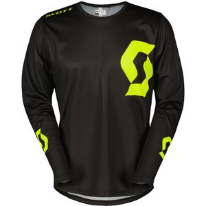 Motokrosa krekliņš SCOTT Compete melns-fluo dzeltens izpārdošana