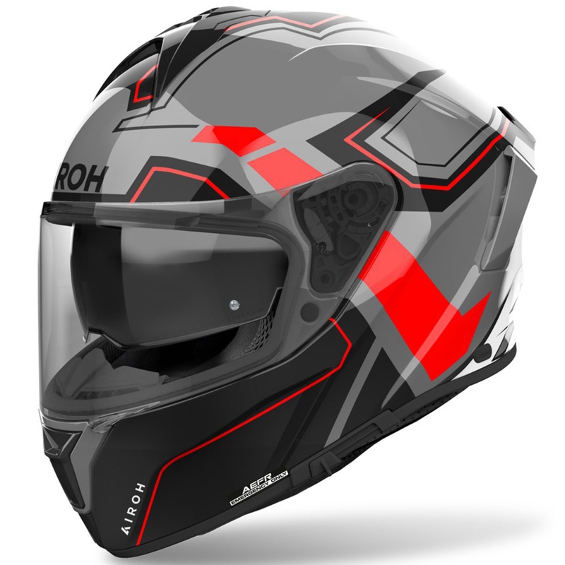Integrēta motociklu ķivere Airoh SPARK 2 Dart spīdīgi sarkana