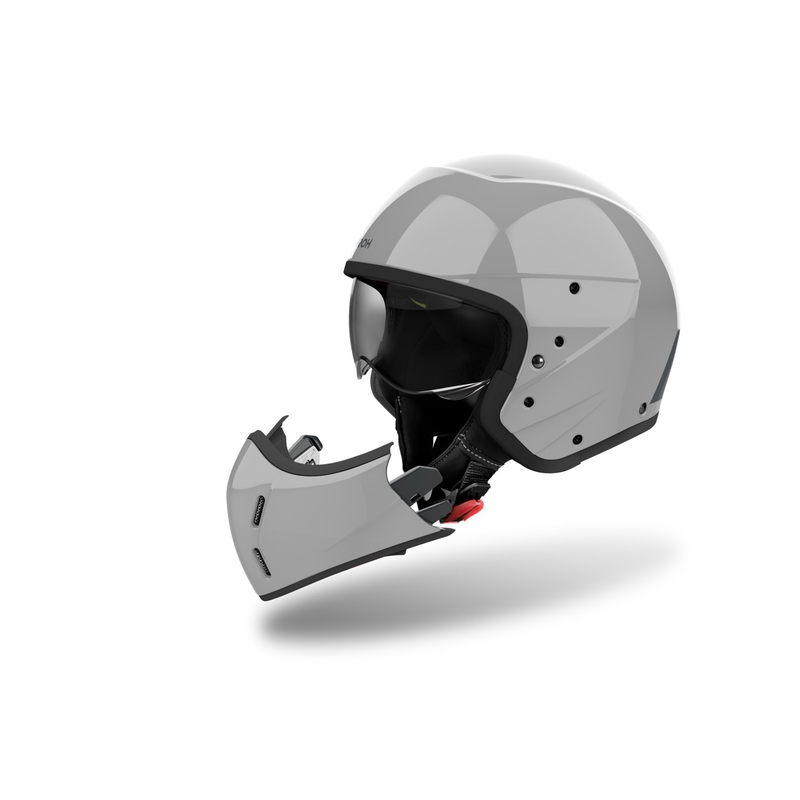 Modulārā motociklu ķivere Airoh J110 Krāsa Glossy Cement Grey
