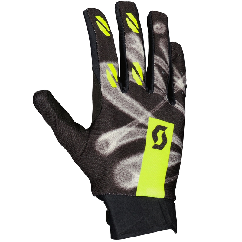 Motokrosa cimdi SCOTT EVO DIRT melni-fluo dzelteni