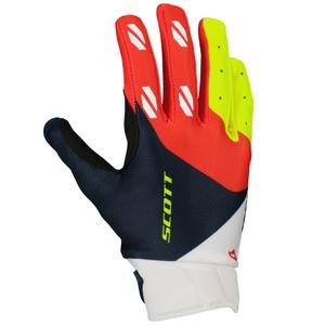 Motokrosa cimdi SCOTT EVO RACE zili-sarkani-fluo dzelteni