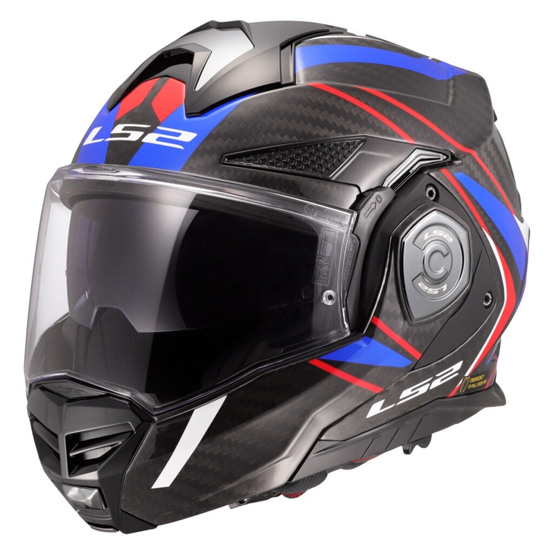 Flip-up motociklistu ķivere LS2 FF901 Advant X C Future II balts-zils