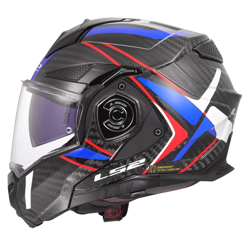 Flip-up motociklistu ķivere LS2 FF901 Advant X C Future II balts-zils