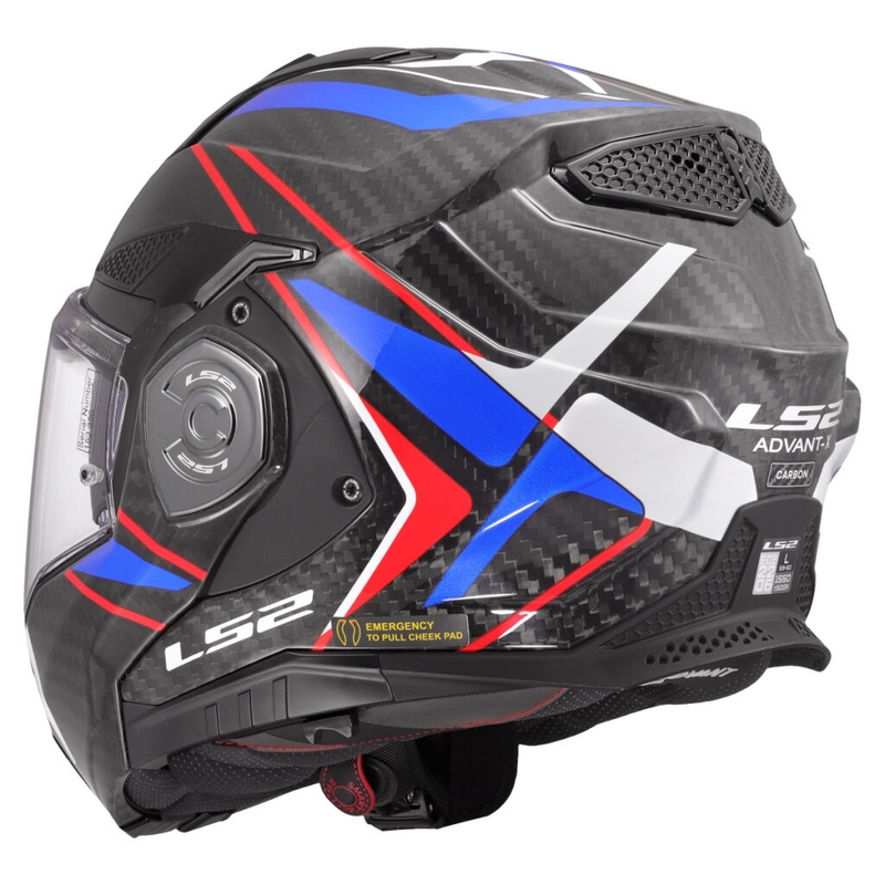 Flip-up motociklistu ķivere LS2 FF901 Advant X C Future II balts-zils