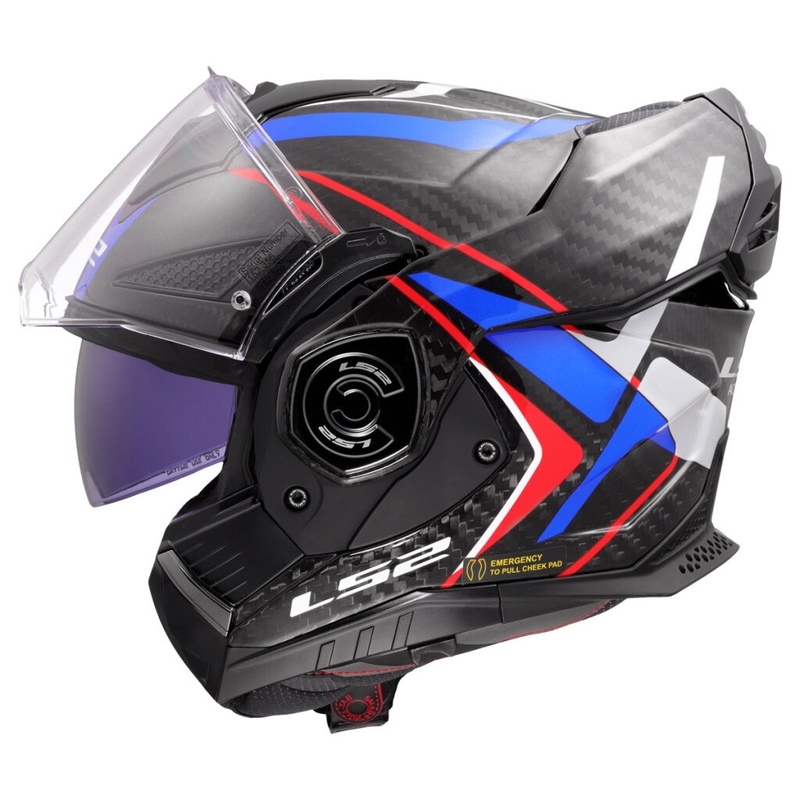 Flip-up motociklistu ķivere LS2 FF901 Advant X C Future II balts-zils