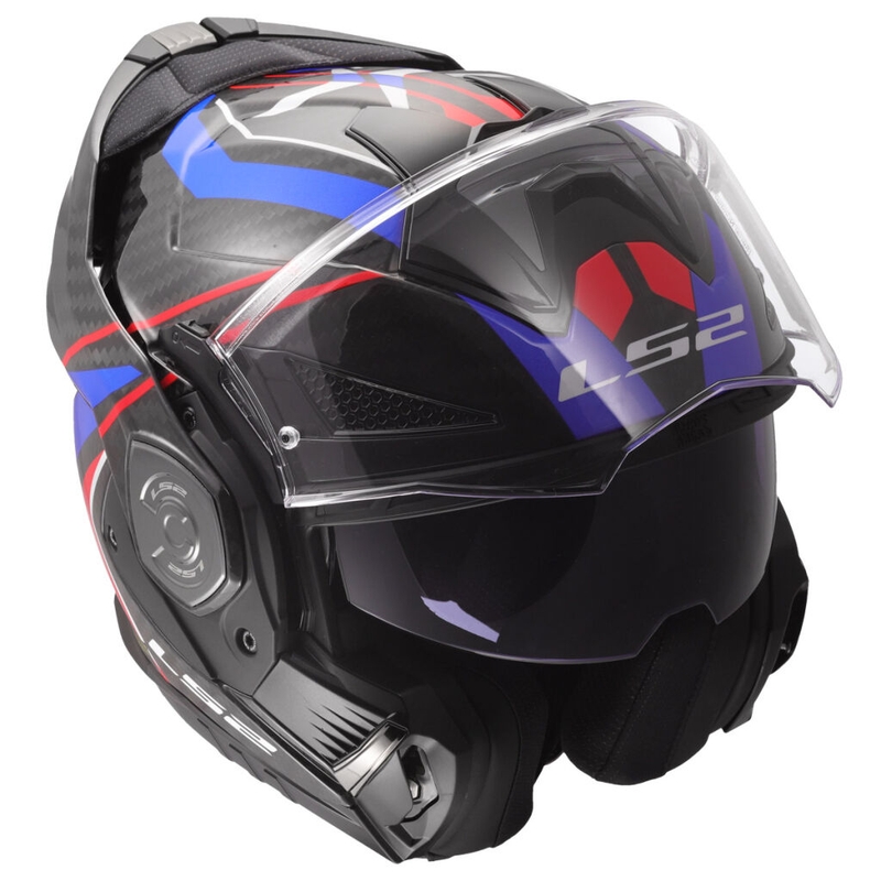 Flip-up motociklistu ķivere LS2 FF901 Advant X C Future II balts-zils