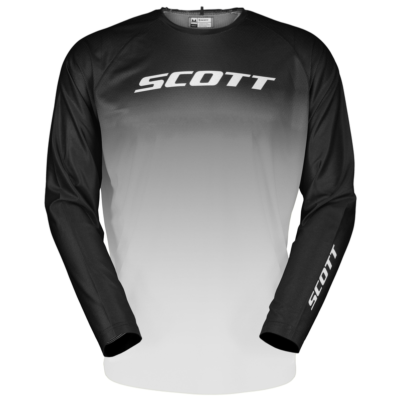 Motokrosa krekliņš SCOTT EVO Swap melns un balts izpārdošana