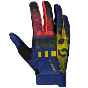 Motokrosa cimdi SCOTT Podium PRO sarkani-dzelteni-zili