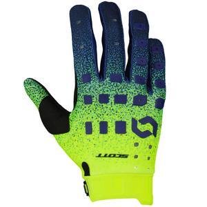 Motokrosa cimdi SCOTT Podium PRO purpursarkani-zili-fluo dzelteni