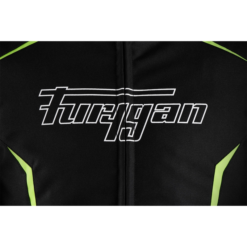 Furygan Yori melns-balts-fluo dzeltena motocikla jaka