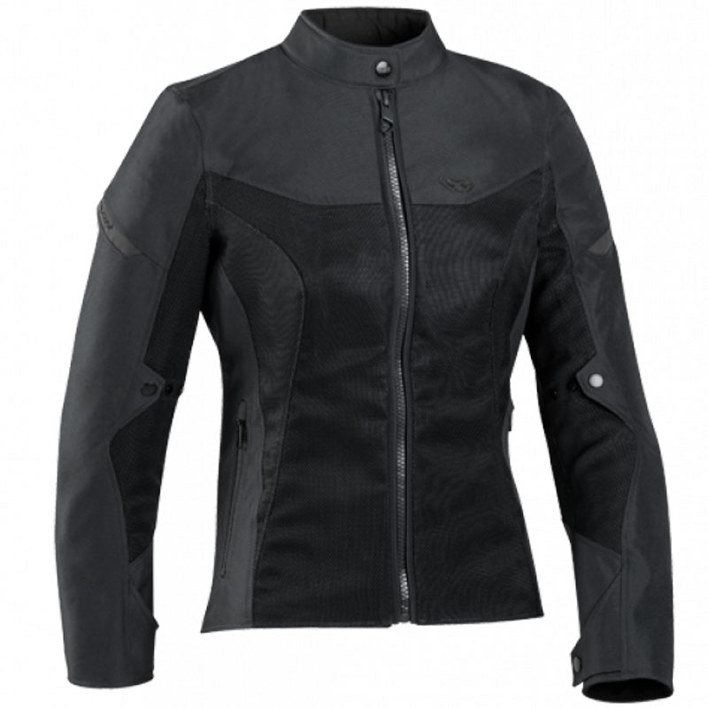IXON Fresh Lady C izmēra melna motocikla jaka sievietēm