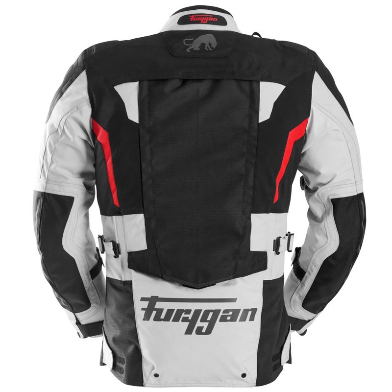 Furygan Montroc Kevlar® Primaloft® 3IN1+ motocikla jaka melna-bēša-sarkana