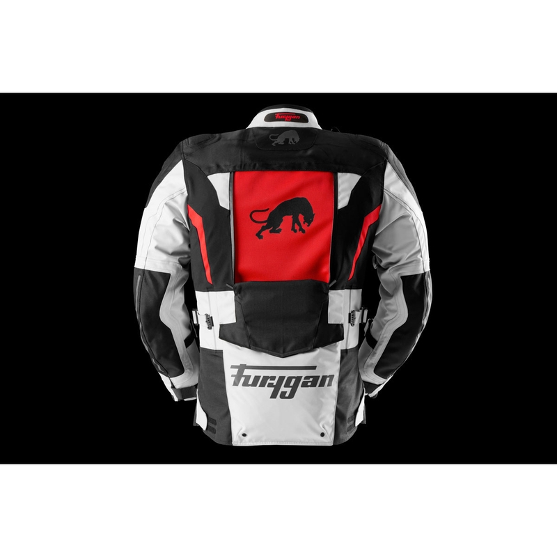 Furygan Montroc Kevlar® Primaloft® 3IN1+ motocikla jaka melna-bēša-sarkana