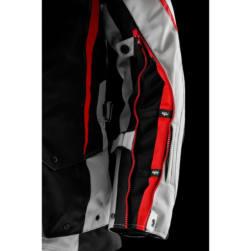 Furygan Montroc Kevlar® Primaloft® 3IN1+ motocikla jaka melna-bēša-sarkana