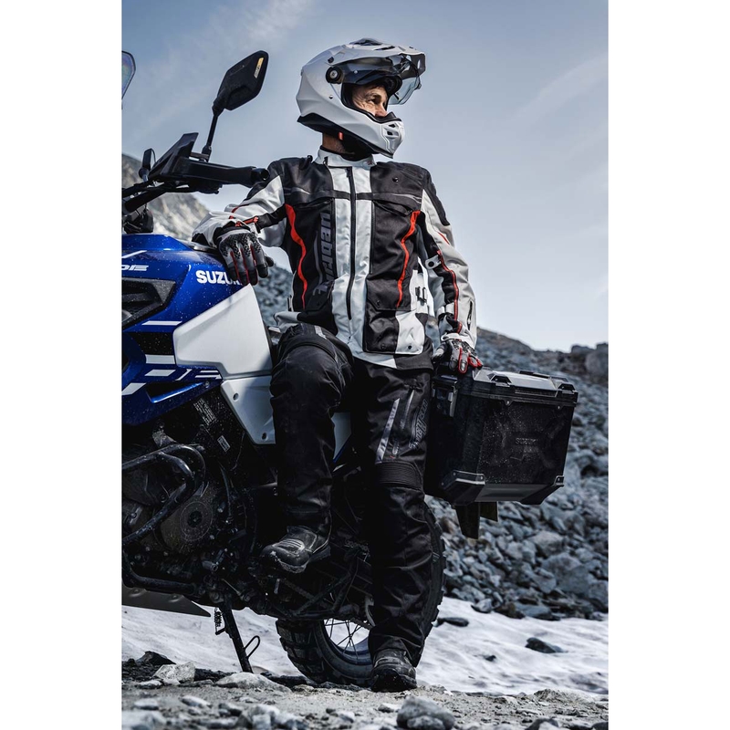 Furygan Montroc Kevlar® Primaloft® 3IN1+ motocikla jaka melna-bēša-sarkana