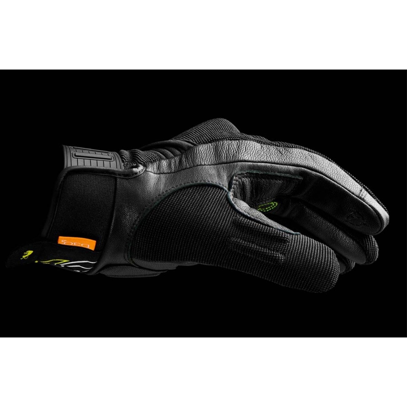 Motocikla cimdi Furygan Jet Neon D3O melns-balts-fluo dzeltens