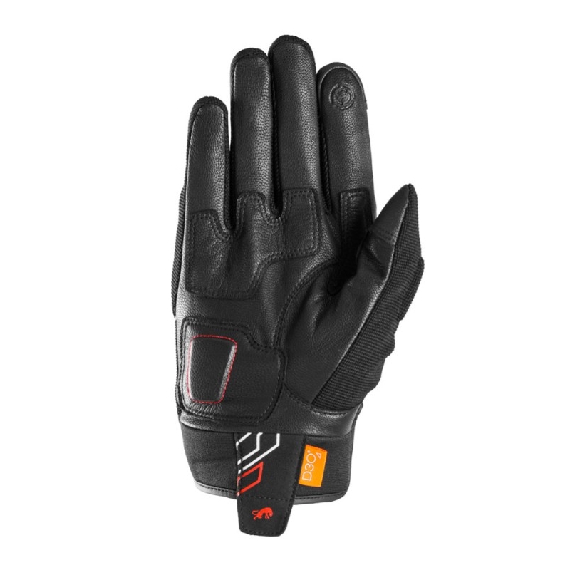 Motocikla cimdi Furygan Jet Neon D3O melns-balts-arkans