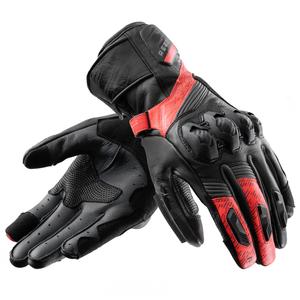 Motocikla cimdi Rebelhorn Viper black-grey-fluo red