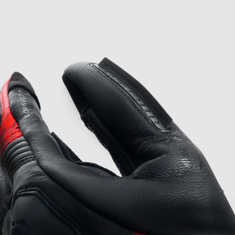 Motocikla cimdi Rebelhorn Viper black-grey-fluo red