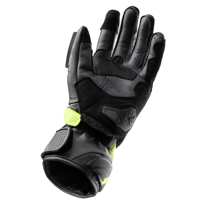 Motocikla cimdi Rebelhorn Viper black-grey-fluo yellow