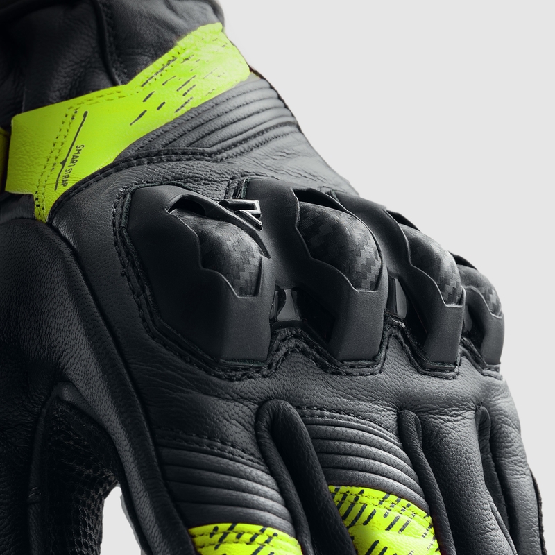 Motocikla cimdi Rebelhorn Viper black-grey-fluo yellow