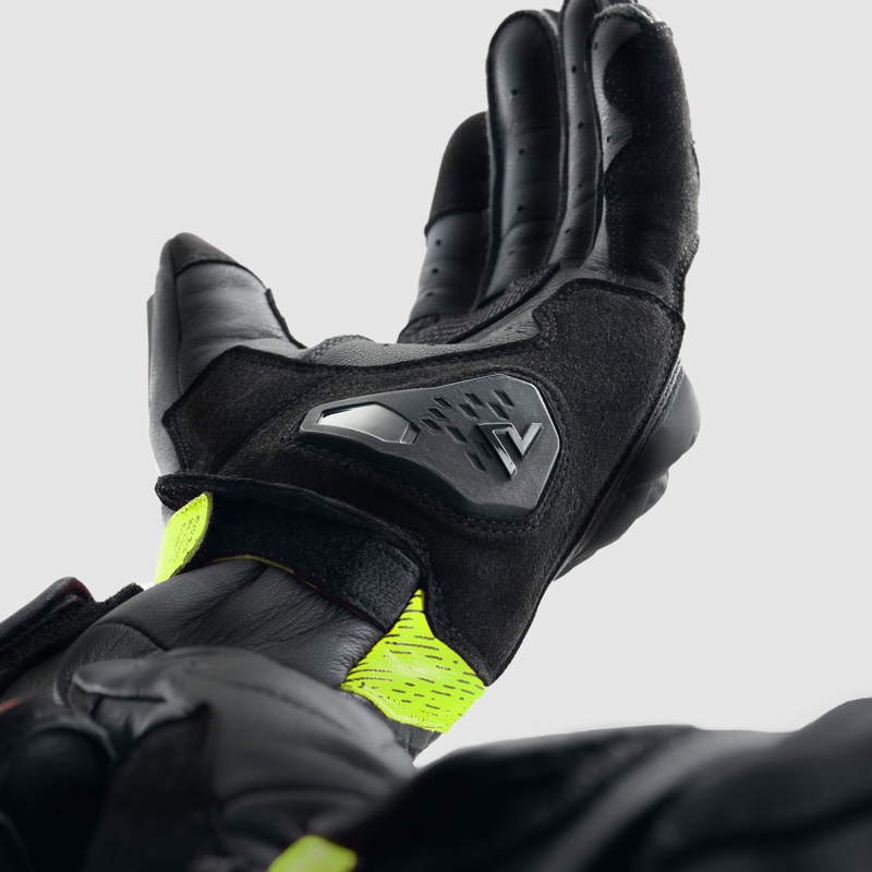 Motocikla cimdi Rebelhorn Viper black-grey-fluo yellow