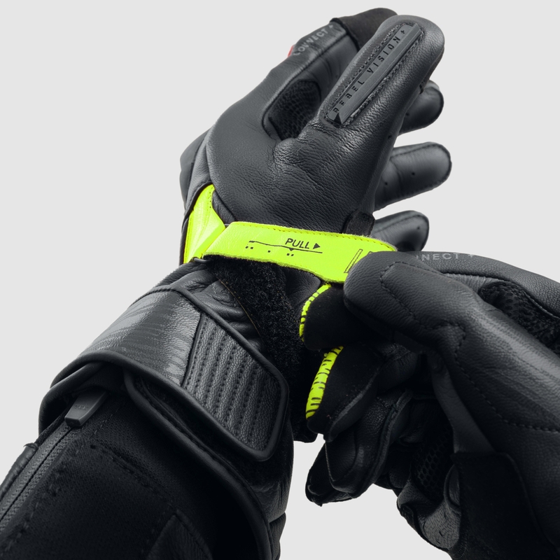 Motocikla cimdi Rebelhorn Viper black-grey-fluo yellow
