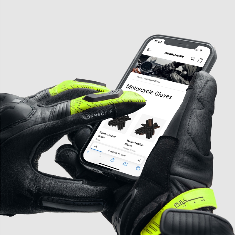 Motocikla cimdi Rebelhorn Viper black-grey-fluo yellow