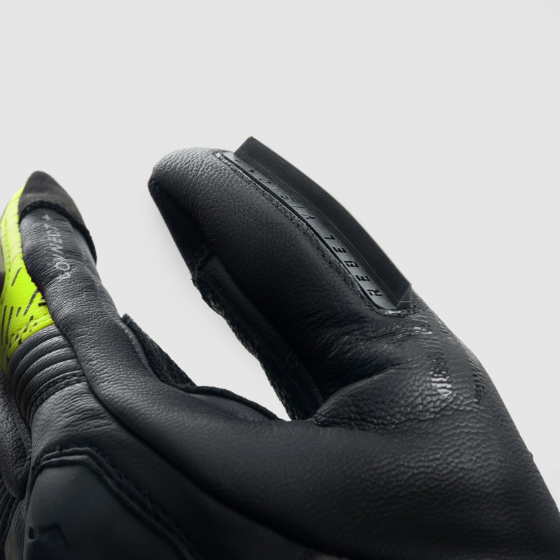 Motocikla cimdi Rebelhorn Viper black-grey-fluo yellow