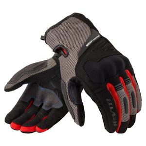 Motocikla cimdi Revit Cavern pelēki un sarkani