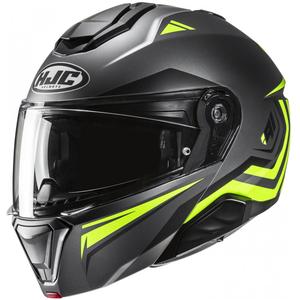 Flip-up motociklu ķivere HJC i91 Tricus MC3HSF melns-fluo dzeltens