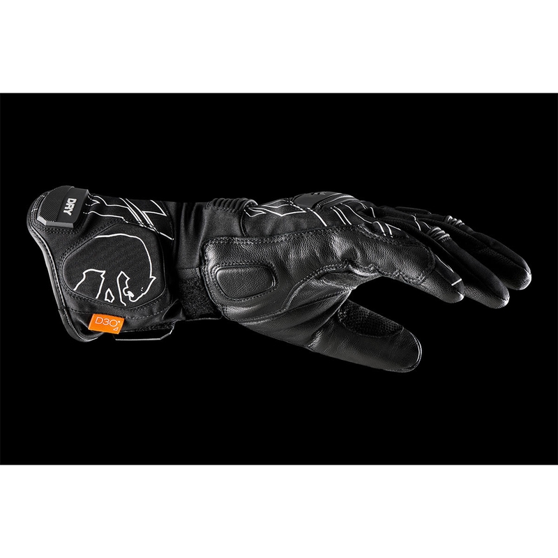 Furygan Starker D3O® PrimaLoft® 37.5® melni un balti motocikla cimdi