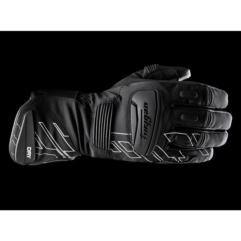 Furygan Starker D3O® PrimaLoft® 37.5® melni un balti motocikla cimdi