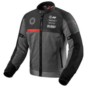 Revit Swiftblade motocikla jaka melnā un sarkanā krāsā