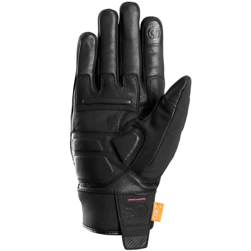 Sieviešu Furygan Jet Lady All Season D3O® Evo melni un rozā motocikla cimdi