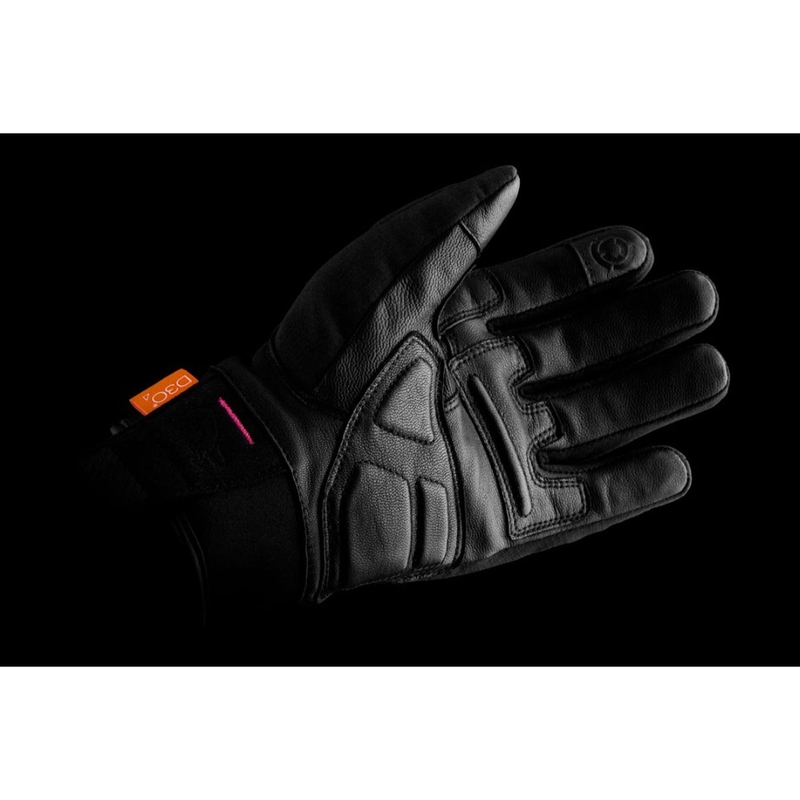 Sieviešu Furygan Jet Lady All Season D3O® Evo melni un rozā motocikla cimdi