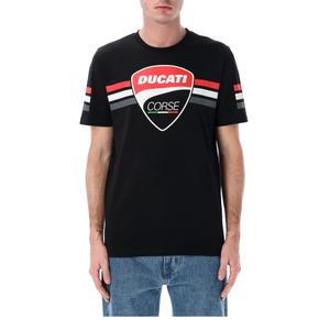 T-krekls Ducati Stripes Badge melns