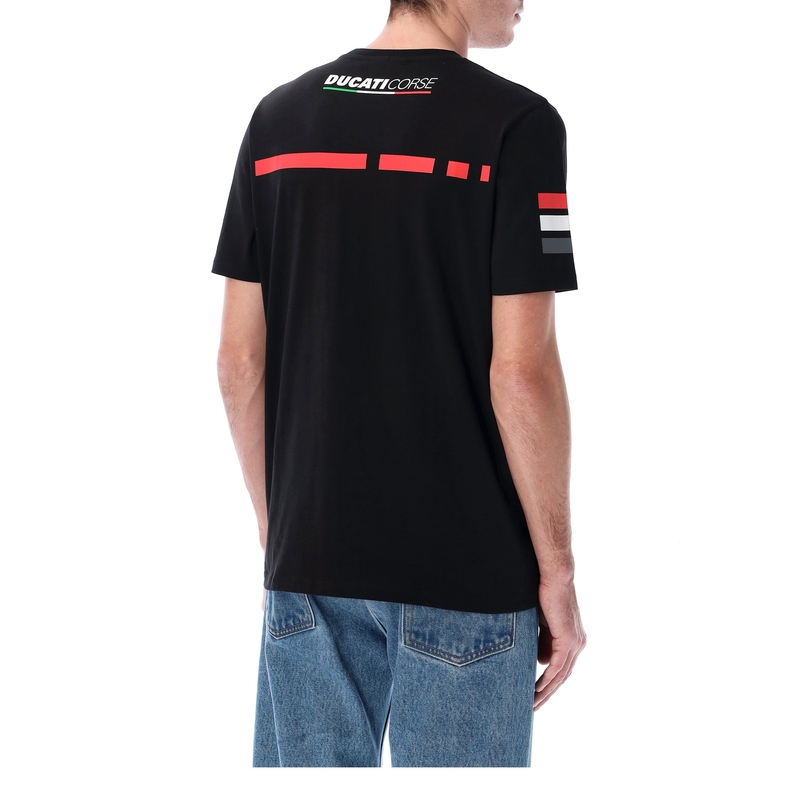 T-krekls Ducati Stripes Badge melns