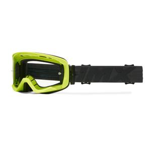 iMX Endurance Flip fluo dzelteni melnas motocikla brilles ar caurspīdīgu pleksi
