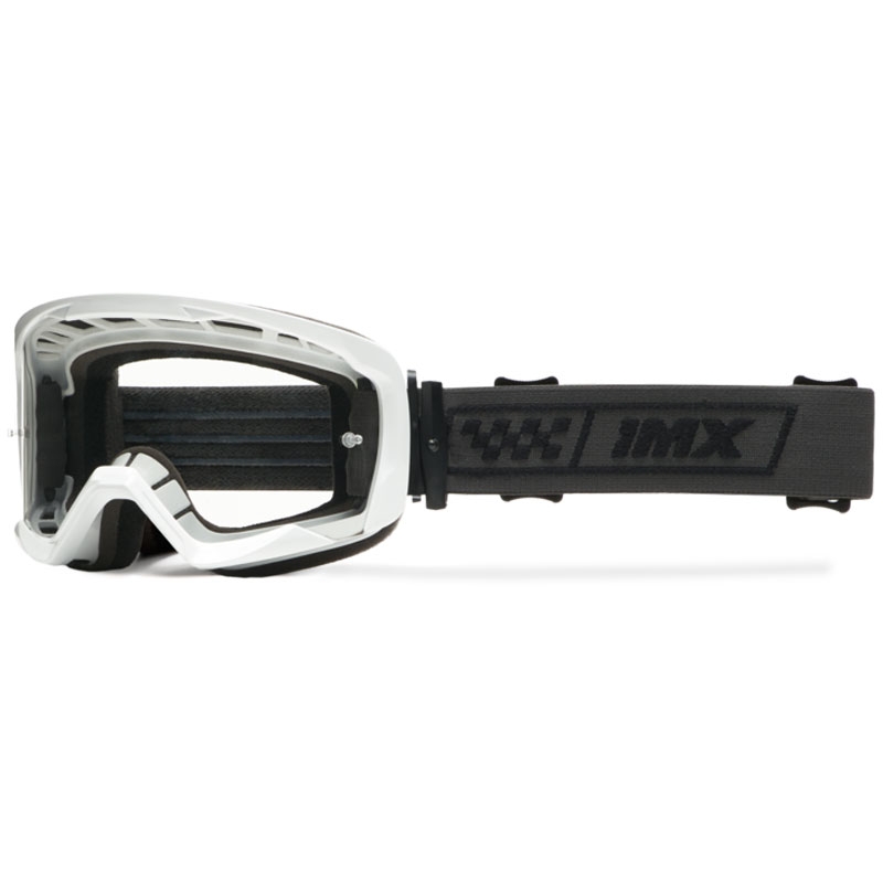 Motokrosa brilles iMX Endurance Race baltas un melnas ar kūpinātu pleksi apdari