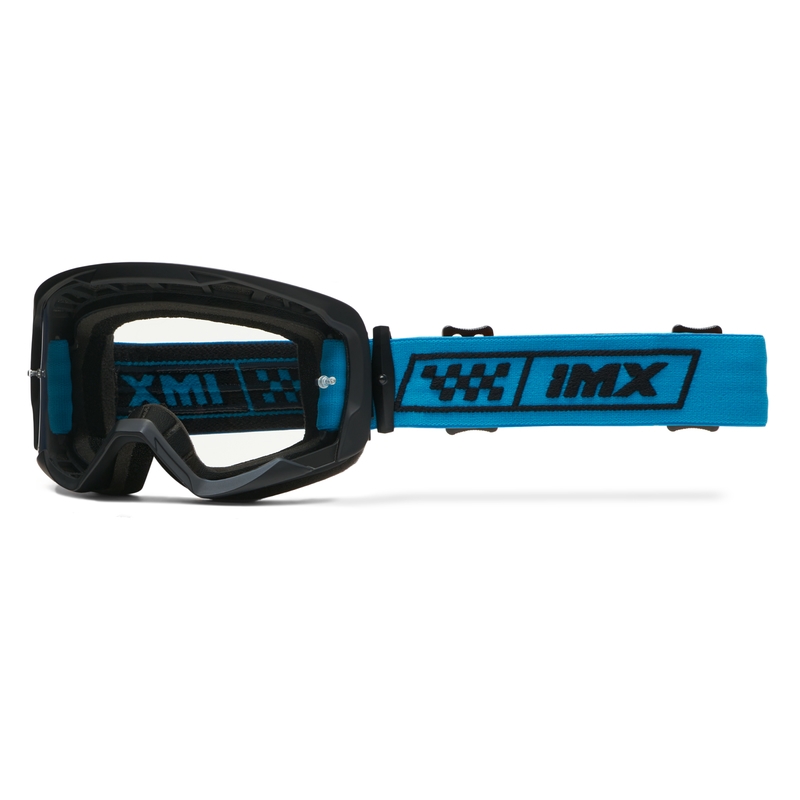 Motokrosa brilles iMX Endurance Race melnas un zilas ar iridija pleksi