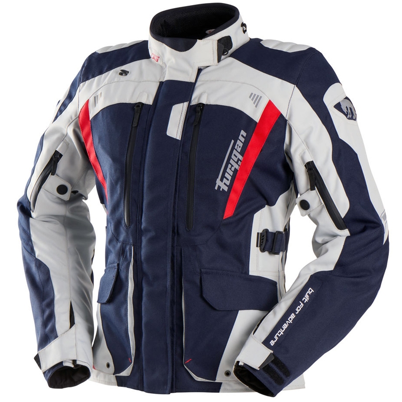 Sieviešu motocikla jaka Furygan Apalaches Lady Evo Blue-Beige-Red Motocikla jaka sievietēm