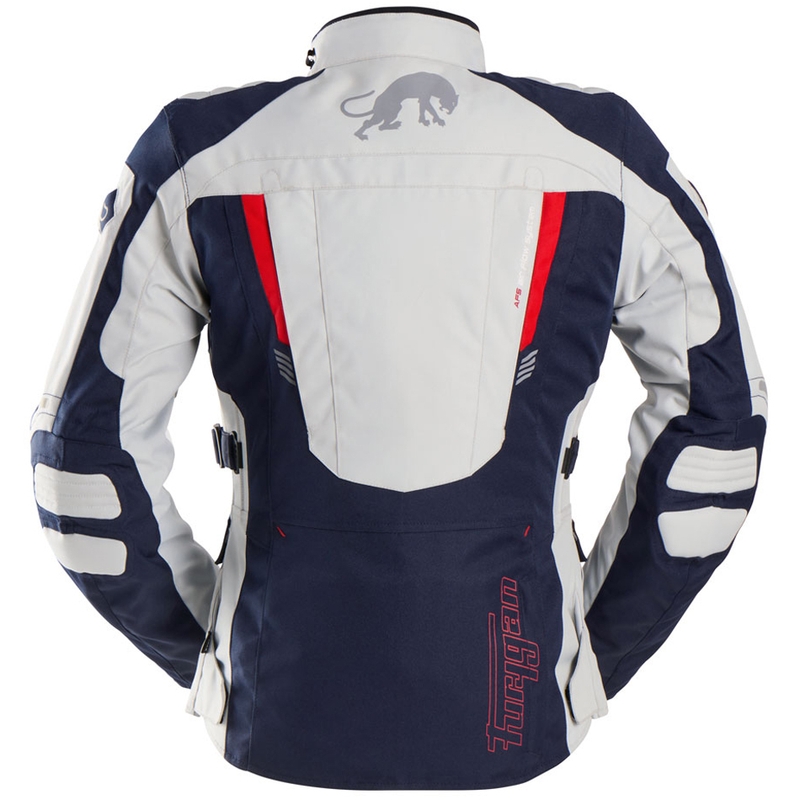 Sieviešu motocikla jaka Furygan Apalaches Lady Evo Blue-Beige-Red Motocikla jaka sievietēm