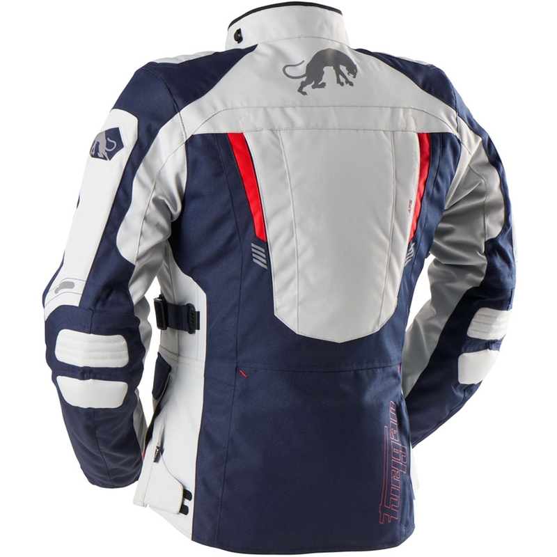 Sieviešu motocikla jaka Furygan Apalaches Lady Evo Blue-Beige-Red Motocikla jaka sievietēm