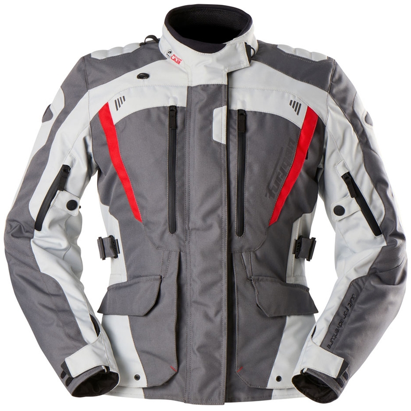Sieviešu motocikla jaka Furygan Apalaches Lady Evo Grey-beige-red